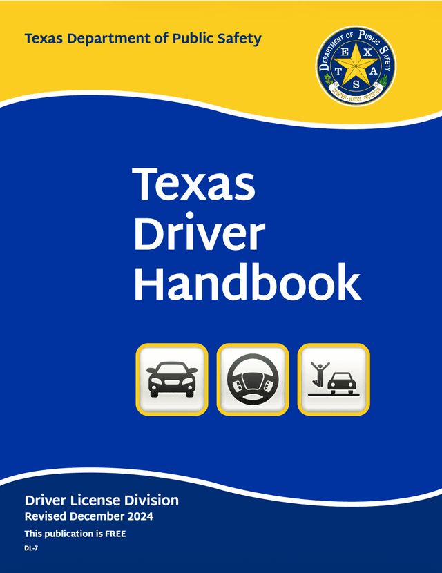 Texas DPS Driver Handbook 2026
