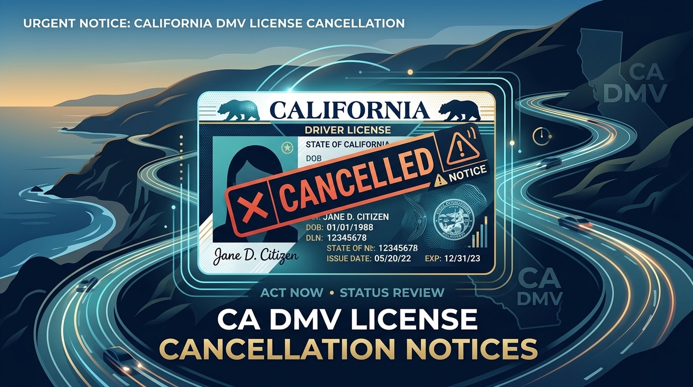 California DMV License Cancellation Notices & Suspension Appeal Guide