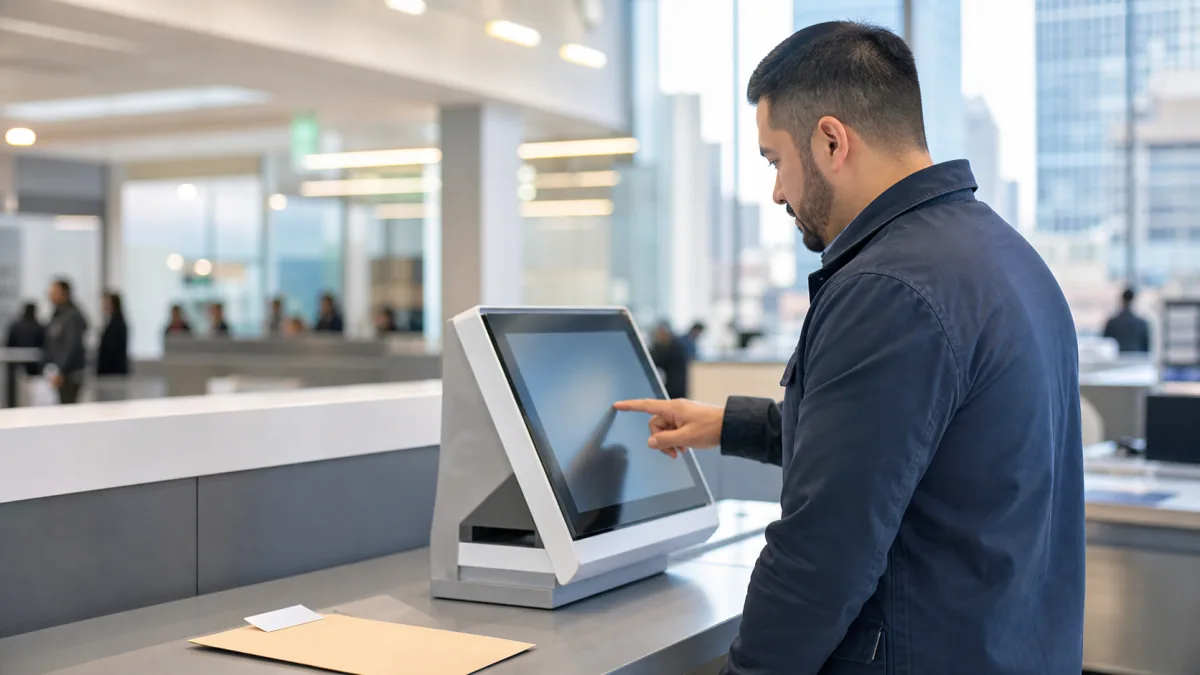 Driver renewing Illinois driver's license online with IL SOS