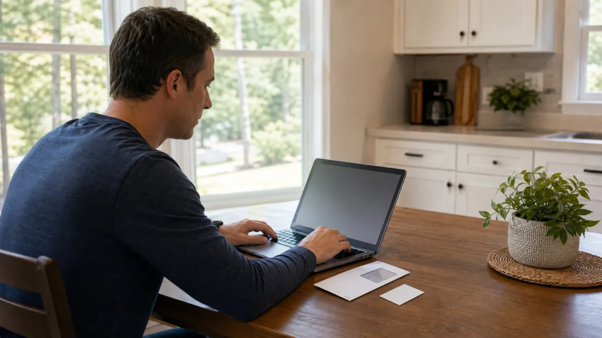 Driver renewing North Carolina driver's license online via NCDMV