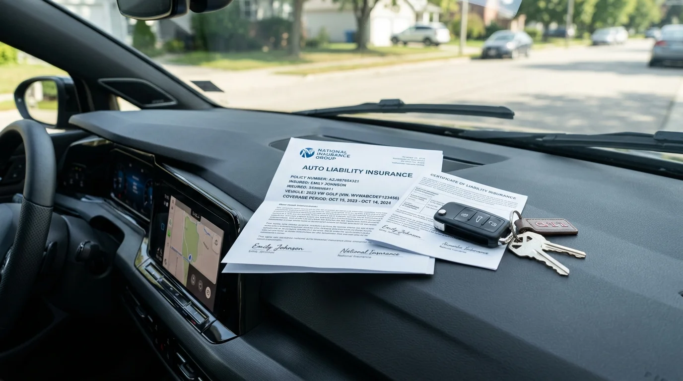 Insurance policy declaration page showing split liability limits of 25/50/25