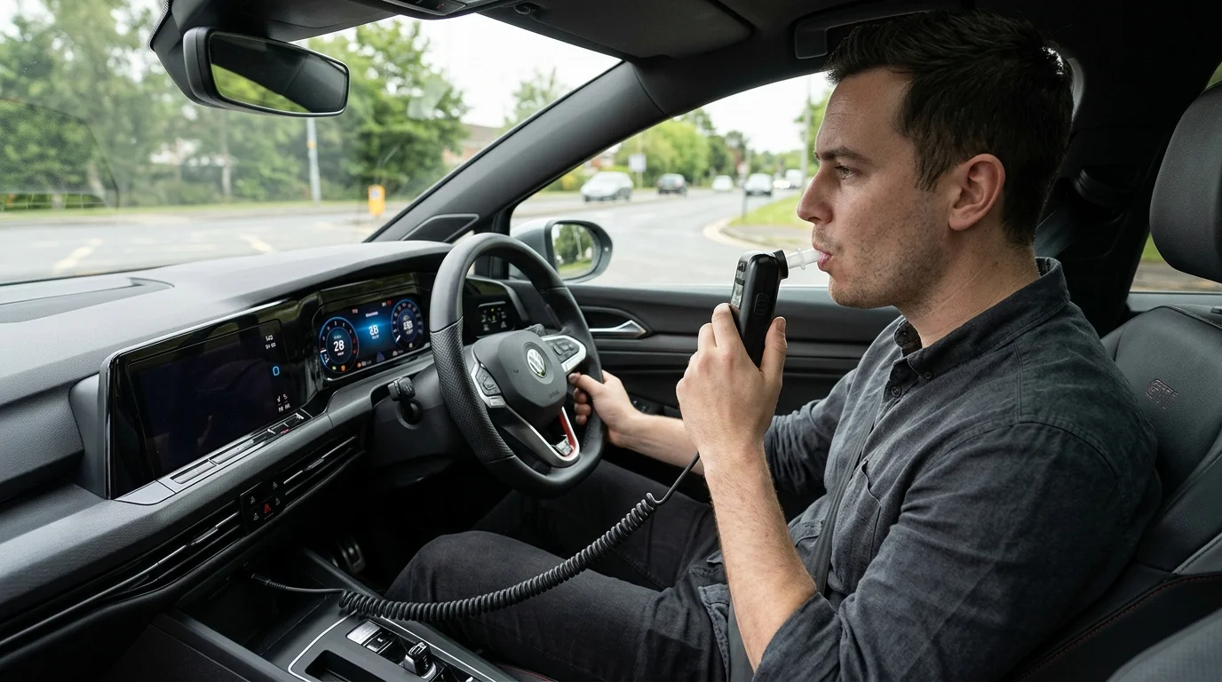 Driver reviewing a restricted occupational driver's license application with certified SR-22 insurance documents