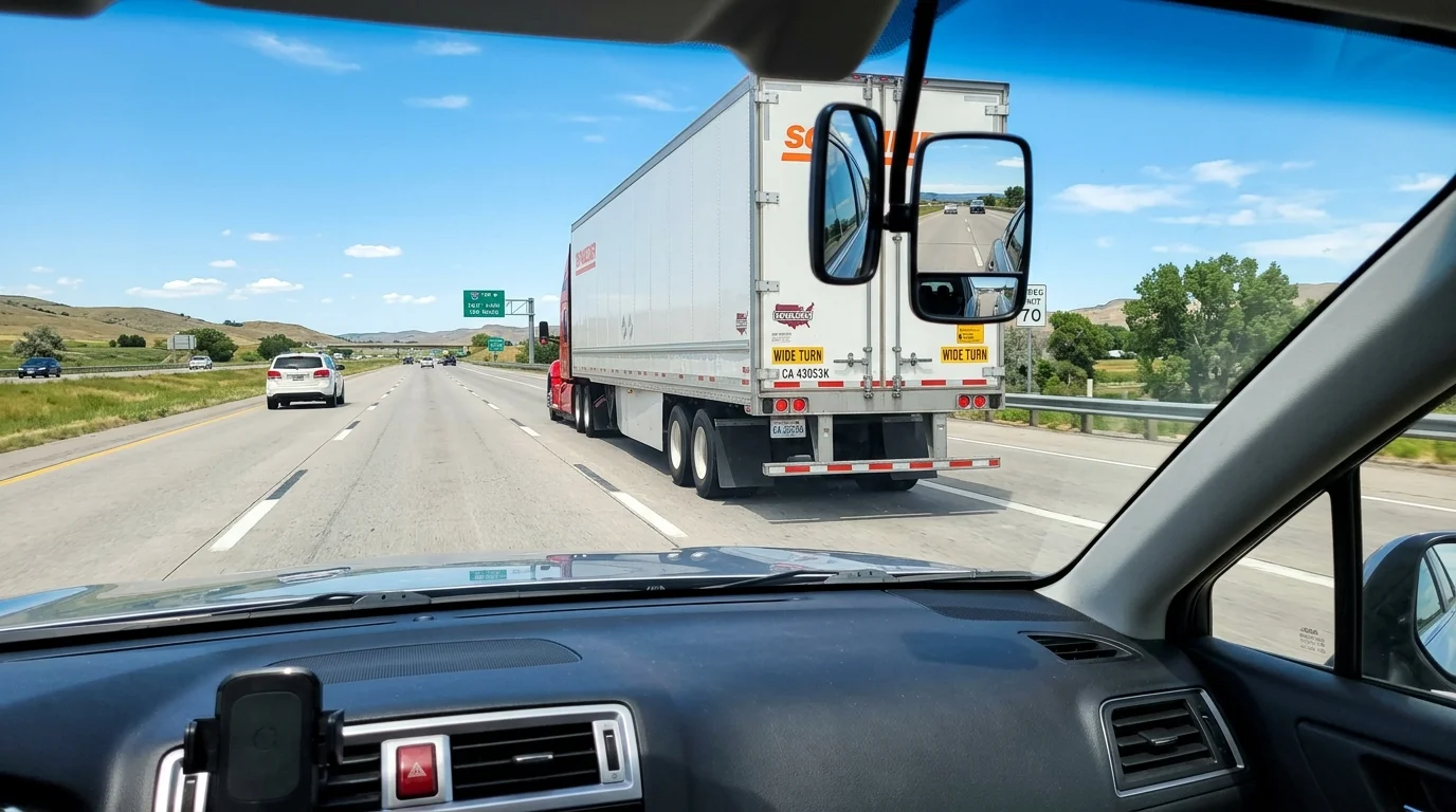 Commercial truck driver logging Hours of Service on an Electronic Logging Device tablet screen