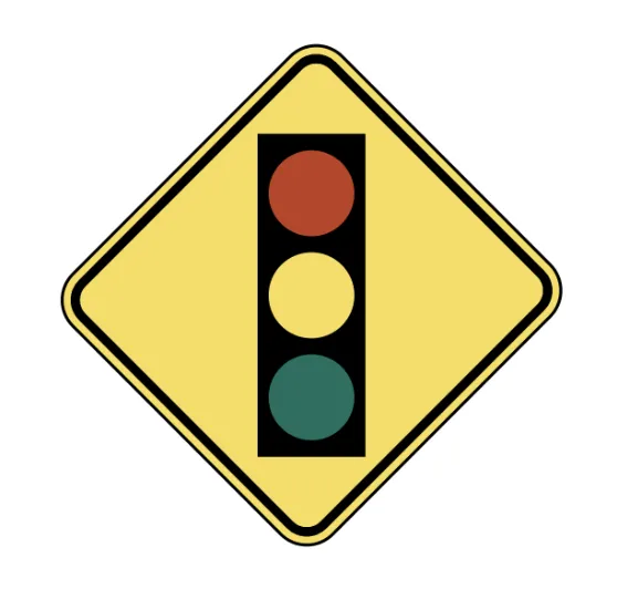 California Traffic Signal Ahead Warning Sign