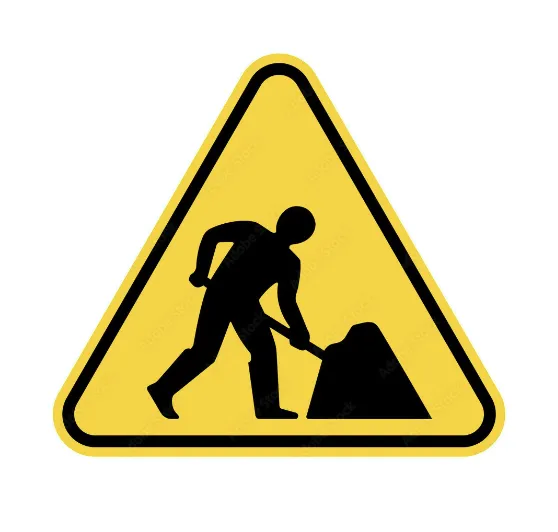 Official United States Road Work Ahead (Construction) Road Sign