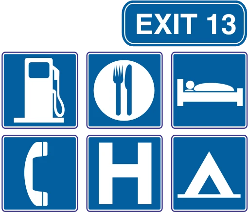 Official United States Exit Services Summary Sign Road Sign