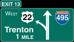 Left Exit Plaque