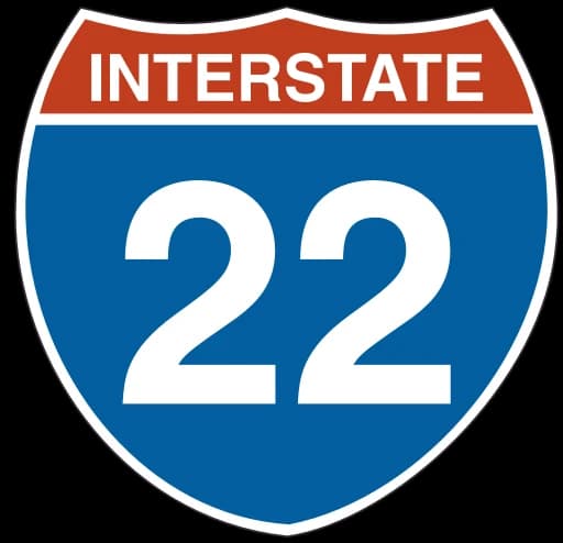 Official United States Interstate Route Marker (2-Digit) Road Sign