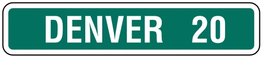 Official United States Distance / Mileage Guide Sign Road Sign