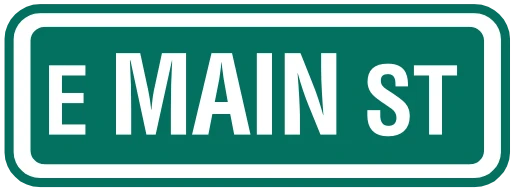 Official United States Street Name Sign Road Sign