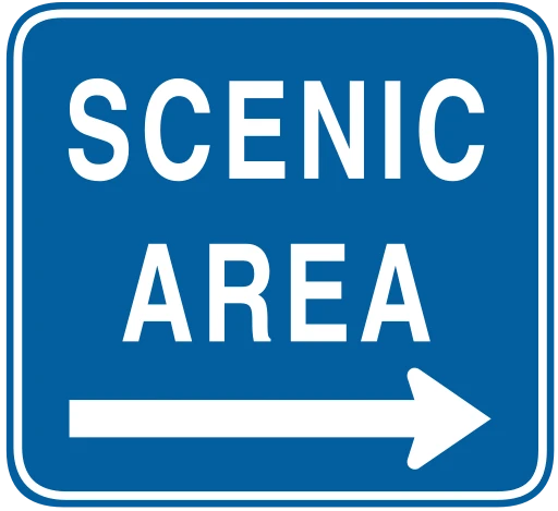 Official United States Scenic Overlook / Viewpoint Road Sign