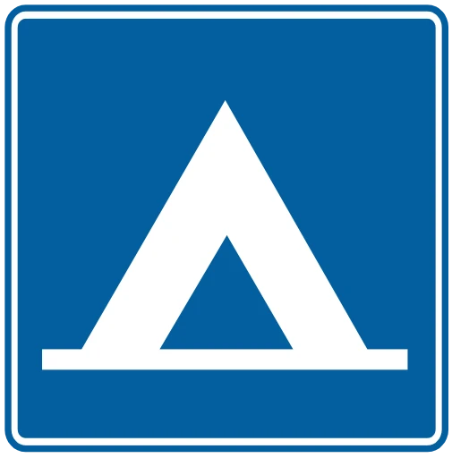 Official United States Camping Area Sign Road Sign