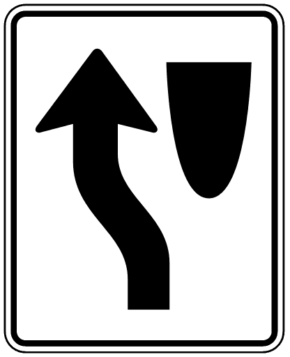 Keep Left Regulatory Sign