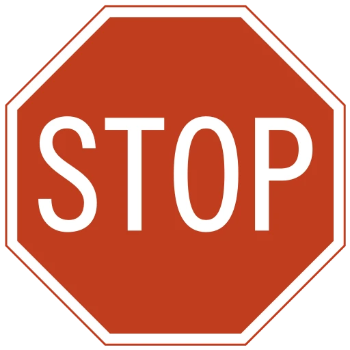 Official United States Stop Sign Road Sign