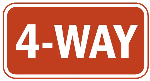 Official United States All Way Stop Plaque Road Sign