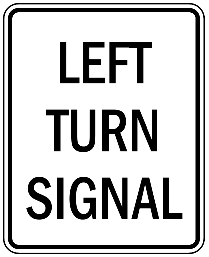 Official United States Left Turn Yield on Green Road Sign