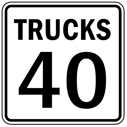 Official United States Truck Speed Limit Plaque Road Sign