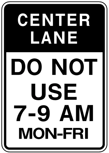 Official United States Reversible Lane Control Sign Road Sign