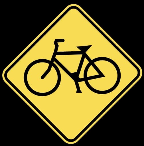 Official United States Bicycle Crossing Ahead Road Sign