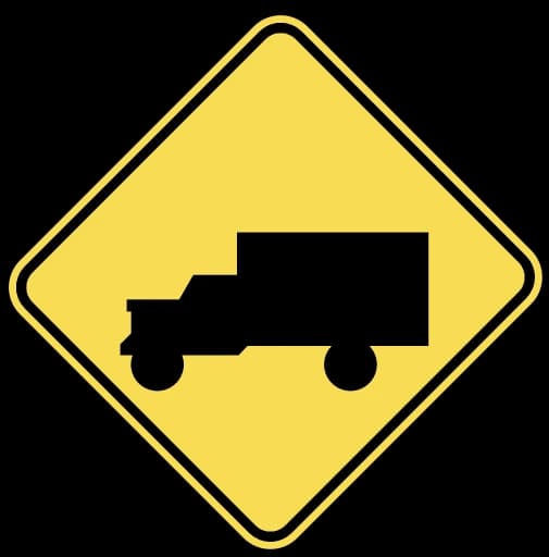 Official United States Truck Crossing Ahead Road Sign