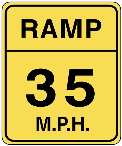 Official United States Ramp Advisory Speed Sign Road Sign