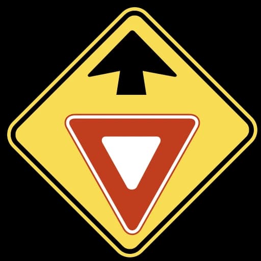 Official United States Yield Ahead Road Sign