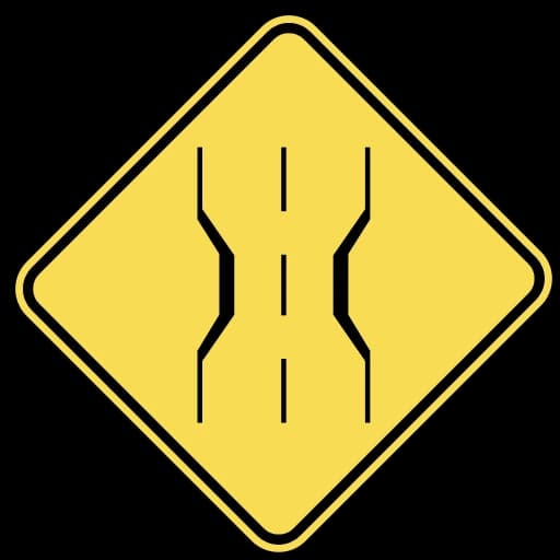 Official United States Narrow Bridge Text Sign Road Sign