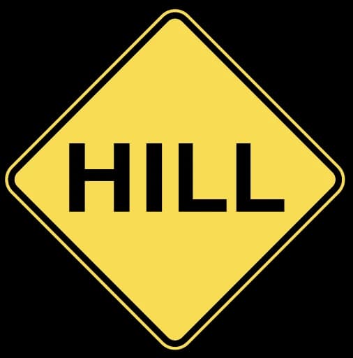 Official United States Hill Grade Percentage Sign Road Sign