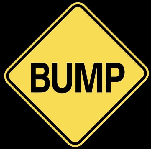 Official United States Bump Ahead Road Sign