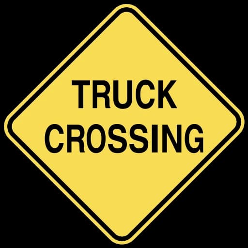 Official United States Truck Rollover Warning Road Sign