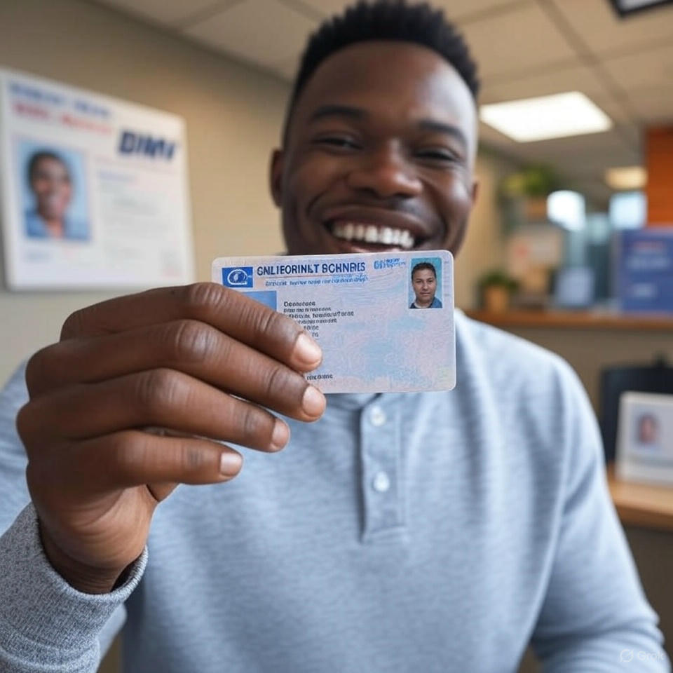 Sample California driver's license