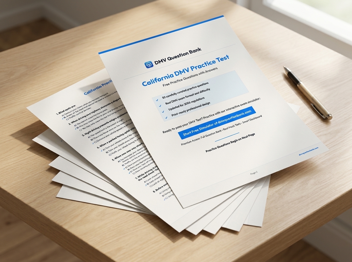 Free Wisconsin DOT Practice Test PDF Stacked Mockup